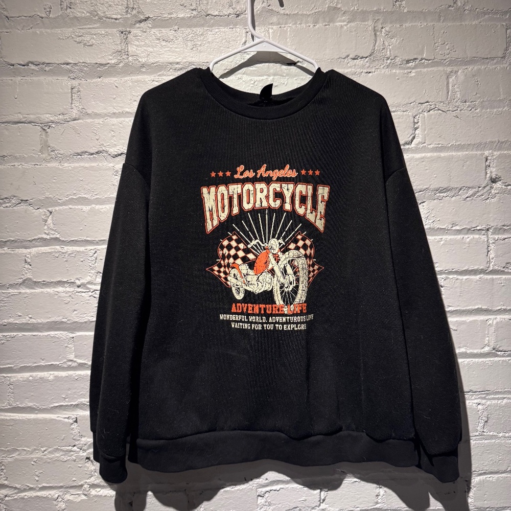 Black Graphic Sweatshirt (crewneck)